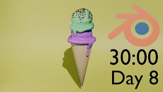 Speed modeling an icecream cone in Blender [upl. by Aicilf]