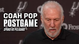 Coach Pops Postgame vs New Orleans Pelicans  452024 [upl. by Adele]