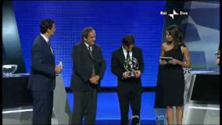 Sorteggio Champions  Premiazione Lionel Messi [upl. by Nyrol]