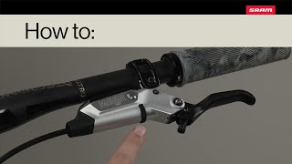 SRAM MTB Brakes  How to Adjust Brake Lever Contact Point [upl. by Ardath]