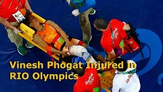 Vinesh Phogat injury in quarter finals in RIO olympics [upl. by Sheya]