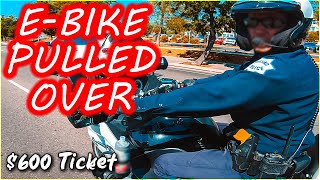 SUR RON Ebike Gets Pulled over by the Cops in California 600 Ticket [upl. by Enoval]