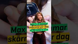 Rekommendationerna gäller skärmtid på fritiden tex med sociala medier spel och se på videoklipp [upl. by Kopans]