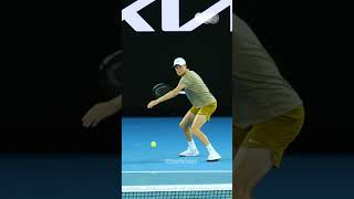 Jannik Sinner Forehand slowmotion shorts slowmotion [upl. by Schear]