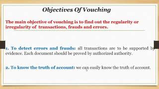 OBJECTIVES OF VOUCHING [upl. by Thor]