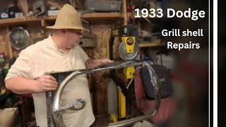 Straightening Our 1933 Dodge Grill Shell [upl. by Ecirahs]