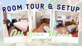 MOST AFFORDABLE Family Suites at Disney World  All Star Music Family Suites [upl. by Corenda]