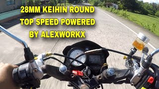 Top speed 28mm keihin round powered by AlexWorkx [upl. by Yeniffit]