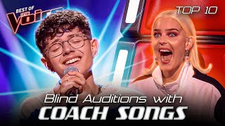 Coaches in SHOCK when hearing their OWN SONGS on The Voice  Top 10 [upl. by Gutow]