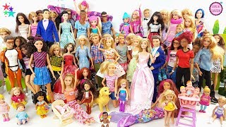 ¡¡ Mi colección de 50 muñecas BARBIE  Ken Chelsea y bebés de Mattel [upl. by Rior]