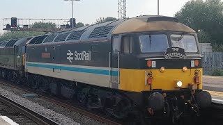 47712 amp 47810 arrival into Exeter St Davids working 1Z48 1530 Penzance to Derby [upl. by Ytsirc682]