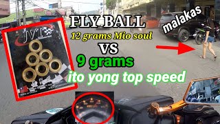 Yamaha Mio soul 125  12 grams flyball vs 9 grams flyball [upl. by Wally]