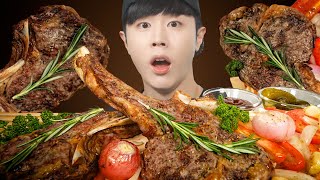 MUKBANG🧲 Eating Like a Barbarian🪓 GIANT TOMAHAWK STEAK [upl. by Hartmann124]