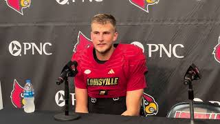 Louisville QB Tyler Shough Postgame Presser vs SMU 10524 [upl. by Ydnys22]