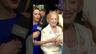 Holland Taylor Jokes Sarah Paulson Is Her quotFan Carrierquot on the Emmys Red Carpet [upl. by Truelove]