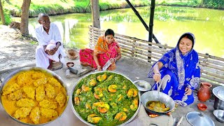 বাঁধাকপির মুইঠ্যা আর গলদা চিংড়ি দিয়ে পালং চিংড়ি রান্না করলাম সাথে দুপুরে খাওয়া দাওয়া [upl. by Gildea]