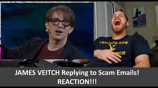 American Reacts to JAMES VEITCH This is what happens when you reply to spam email REACTION [upl. by Rubel]