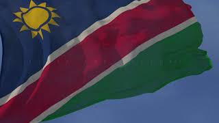 Waving flag and national anthem Namibia [upl. by Kcirderf]