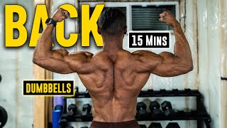 15 Minute Dumbbell Back Workout No Bench  Build amp Burn 11 [upl. by Latsyrcal]