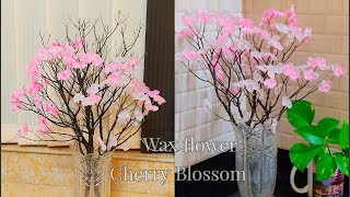 Artificial tree for home decor  Wax flower making  how to make flower tree  Flower tree craft [upl. by Rukna]