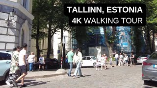 City walks series  Tallinn Estonia 4K walking tour [upl. by Olnee]