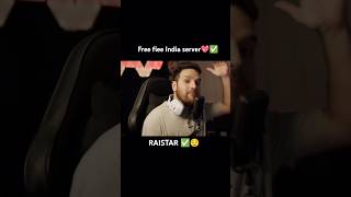 Free fiee India server bra Raistar king ✅😌shorts viralshort freefire india server raistarking [upl. by Platto]