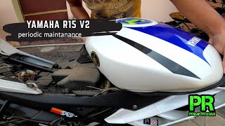 Yamaha r15 v2 full service [upl. by Naek870]