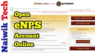 How to Register for Tier1 NPS account online in NSDL  National Pension System eNPS account [upl. by Dej]