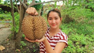 Yummy Durian Sticky Rice Dessert  Durian Sticky Rice Dessert Cooking  Cooking With Sros [upl. by Lauree]