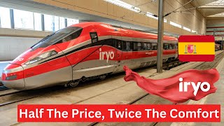 Riding the NEW Iryo Train from Madrid to Malaga Cutting Renfes Prices in HALF ECONOMY [upl. by Ynneh]