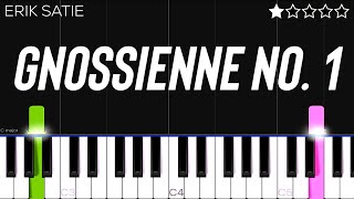 Erik Satie  Gnossienne No 1  EASY Piano Tutorial [upl. by Ecienal]