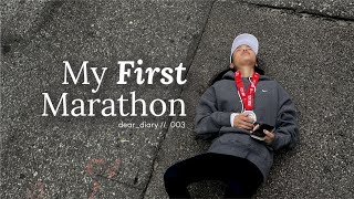 1 Month Marathon Journey Emotional Race Day Experience amp Running Tips  dear diary🏅💖 [upl. by Anej414]