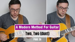 PAGE 28 Two Two duet William Leavitt  A Modern Method for Guitar [upl. by Eixel337]