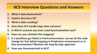 informatica iics interview questions  Part5  ITTechTeach  Keerthi Training videos iics etl [upl. by Lati]