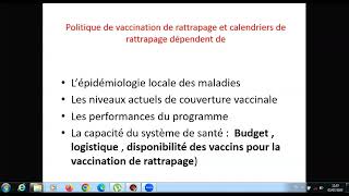 Vaccinations 4  Modalités de rattrapage vaccinal Pr Boukari [upl. by Secnirp668]