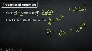 Properties of Argument  Complex Numbers Class 1112th  Jee Mains and Master Cadre [upl. by Erdman335]