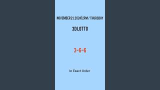 2pm Lotto Results Today November 21 2024 ez2 swertres 2d 3d pcso [upl. by Sophie50]