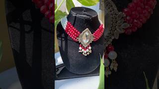 DIY heavy Kundan necklace 🤩youtubeshorts jewelerymakingathome [upl. by Neeron]