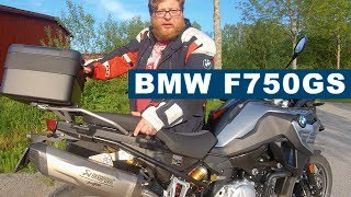 BMW F750GS 2018 Side by side comparison of Akrapovic HP sport silencer vs stock exhaust [upl. by Novej495]