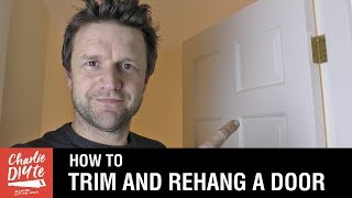 How to Trim and Rehang a Door [upl. by Adamok]