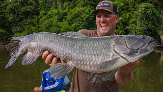 Fishing Lost Rivers for PREHISTORIC WOLF FISH Catch Clean Cook Rewa Eco Lodge Guyana [upl. by Orms109]