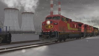 TRAIN AND RAIL YARD SIMULATOR AWVR 777 BN 2 DPU Freight Cars ￼🚂🇺🇸 [upl. by Lledrac]