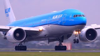 4K 20 MINUTES Close Up POLDERBAAN LANDINGS  Amsterdam Schiphol Airport AMS Plane Spotting 2021 [upl. by Warp]