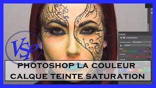 photoshop la couleur calque teinte saturation [upl. by Amsirahc401]