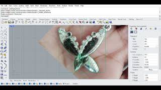 Butterfly Belly Ring  Rhino 3D  Jewelry CAD Design  3d printing projects 3d Rhino3D HowTo [upl. by Oos]