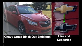 Chevy Bowtie Black Vinyl Installation DIY on the Chevy Cruze [upl. by Sirromed229]