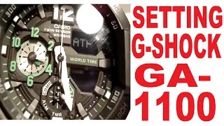 Setting GShock GA11001A3ER [upl. by Enaelem704]