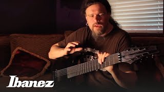 Mårten Hagström of Meshuggah discussing the Ibanez M8M signature 8string guitar [upl. by Eiggep]