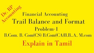 Trial Balance Problem and Formate Explaination [upl. by Etnahsal]