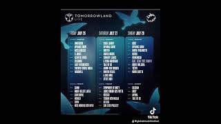 Tomorrowland 2024 Main stage LINE UP tomorrowland tomorrowland2024 tml festival techno rave [upl. by Ahsienaj]